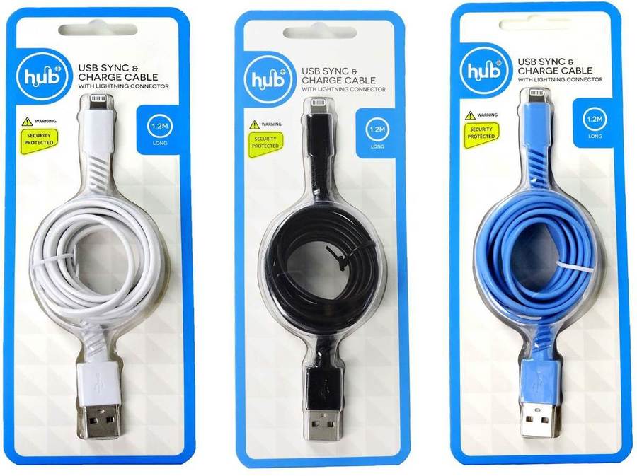 Hub USB Sync & Charge Cable with Lightning Connector 1.2m Long Each 5