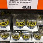 Cellucor C4 Pre-Workout (Blue Razz) - 2 x 195G (2x 30 Servings) $49.98 @ Costco (Membership Required)