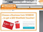 Choose a Business on WOMOW, Then Try and Review to Get a $20 Westfield Gift Card