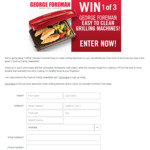Win 1 of 3 George Foreman Easy-to-Clean Grilling Machines Worth $99.95 from Seven Network