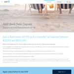 AMP Term Deposit 2.75% 4 Months for Previous AMP Saver Holders