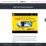 Free JAX Tyres & Auto Vehicle Inspection Valued up to $69