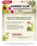 First 2000 People to Join Yates Garden Club Get a Pack of Sweet Basil Herb Seeds