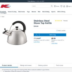 kmart stove kettle