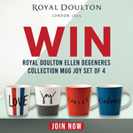Win a Royal Doulton x Ellen DeGeneres Collection Mug Joy Set Of 4 from Mega Boutique