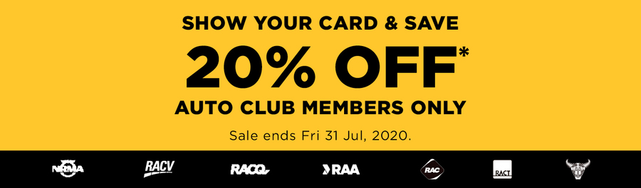 20% off Storewide In-store & Online for Auto Club Members @ Repco