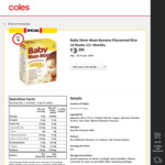 Baby Mum-Mum Baby Rusks (All Flavours) 4 for $9 @ Coles