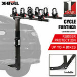 X-BULL 4 Bike Rack Bicycle Carrier Car Rear 2" Towbar Foldable Hitch Mount Steel $93.42 Delivered @ eastbayauto eBay