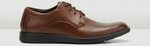 Vitrus Pt Oxford Dark Brown/Black Leather Shoes $36 (RRP $139.95) + Shipping or $99 Spend Free Shipping @ Hush Puppies