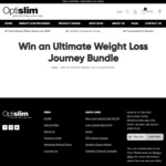 Win an Apple iPhone 12 ($1,199), Apple MacBook Air ($1,499) and an Optislim Premium Burn and Protein Bundle ($231) from Optislim