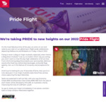 Virgin Australia Pride Flight 2022: MEL/BNE to SYD - $150 for Economy, $399 for Business (One Way) @ Virgin Australia
