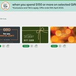Collect 10x Everyday Rewards Points on $150+ Wish Gift Cards @ Woolworths Gift Cards Online