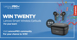 Win 20 Lenovo Smart Wireless Earbuds from LenovoPRO Community (ABN Required to Join LenovoPRO)