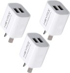 [Prime] HEYMIX USB Wall Charger, AU USB Plug Dual-Port Charger (3-Pack) 5V/2.1A, White $8.49 Delivered @ Yesdex via Amazon AU