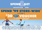 Spend $99, Get $20 Voucher to Spend in February @ BCF (Free Club Membership Required)