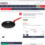 Vogue Non Stick Aluminium Frying Pan with Red Handle 200mm $5.39 + Delivery @ Nisbets