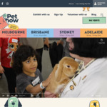 [VIC] 20% off Tickets to The Petshow (Melbourne 25th & 26th March) + $1.39 Fee