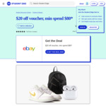 $20 off $80 Minimum Spend on Eligible Items on eBay @ StudentEdge (Education Email Required)