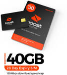 Boost Mobile 40GB 28-Day Prepaid SIM for $10 (Save $20) (Expired: $10 Cashrewards Cashback) @ Boost Mobile