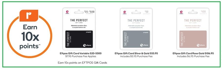 10x Everyday Rewards points on Activ Visa gift cards @ Woolworths