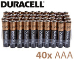 40x Duracell AAA Batteries - $25.65 Shipped from Grocery Run