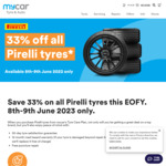 33% off All Pirelli Tyres at @ mycar Tyre & Auto