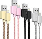 [Prime] AHGEIIY 4-Pack 1m USB to Lightning Cable $5.36 (Was $17.87) Delivered @ AHGEIIY via Amazon