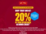 Get 20% of Total Spend as Store Credit (Usable between 11 Oct & 8 Nov) @ Supercheap Auto (Free Club Membership Required)