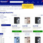 Google Pixel 8 Pro Is on Sale 128GB $1277 / 256GB $1377 / 512GB $1577 Free C/C in-Store @ Officeworks