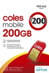 Coles Mobile 1-Year 200GB Plan $169 @ Coles