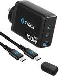 Zyron 100W/65W GaN Charger, 3 Ports, Dual USB-C $54.99 Delivered @ ZyronTech Amazon AU