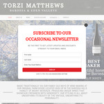 20% off + $25 Delivery ($0 with $300 Order) @ Torzi Matthews Wines