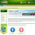 Free Sample of Incontinence Products from Depend