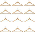 16 Wooden Hangers $8 + Delivery ($0 C&C/ in-Store/ OnePass/ $65 Order) @ Kmart