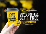 Buy 5 Coffees and Get 1 Free @ Guzman Y Gomez via App