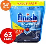 Finish Powerball Power All in One Dishwashing Tablets Lemon Sparkle 63pk $10.71 + Delivery ($0 OnePass) @ Catch