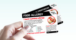 US$10 Credit for 1 Printable Alert Card for Food Allergies, Intolerances, Restrictions (Free after Credit) @ Equal Eats, Canada