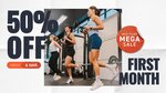 50% off First Month Gym Membership @ Fitstop