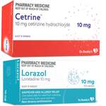 100x Cetirizine 10mg + 100x Loratadine 10mg Hayfever Relief Medication $19.99 Delivered @ PharmacySavings