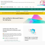 Attend PL-300 or PBI10 Get Certified Session, Get 50% off Voucher for PL-300 or DP-600 or DP-700 Certification Exam @ Microsoft