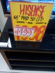 Hisense 65 Inch 3D Smart TV $1499 JB Hi-Fi Reduced to Clear