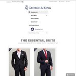 50% off Tailored Essential Wool Suits at George & King. $249 Delivered