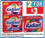 Radiant High Performance Laundry Powder 500g 2 for $3 @ Chemist Warehouse