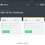 Treehouse 50% Discount on Your First Month's Subscription