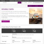 Telstra Pre-paid Freedom - Double Data until 2 November 2014