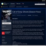 Call of Duty Ghosts: Season Pass $36.95 (43% off - Usually $64.95) PS3 & PS4 