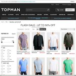 TOPMAN Up to 50% off Flash Sale & Free Shipping with £50+ Spend. T-Shirts from £2