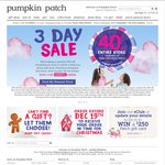 Pumpkin Patch - 40% off Entire Store & Online - 3 Days Only‏
