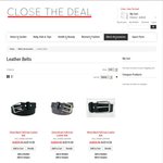 Buy 2 Get One FREE - 39mm & 32mm Full Grain Leather Belt @ Close The Deal - SAVE $19