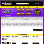 $20-$40-$60-$80 off Again from Dick Smith Online Today Only